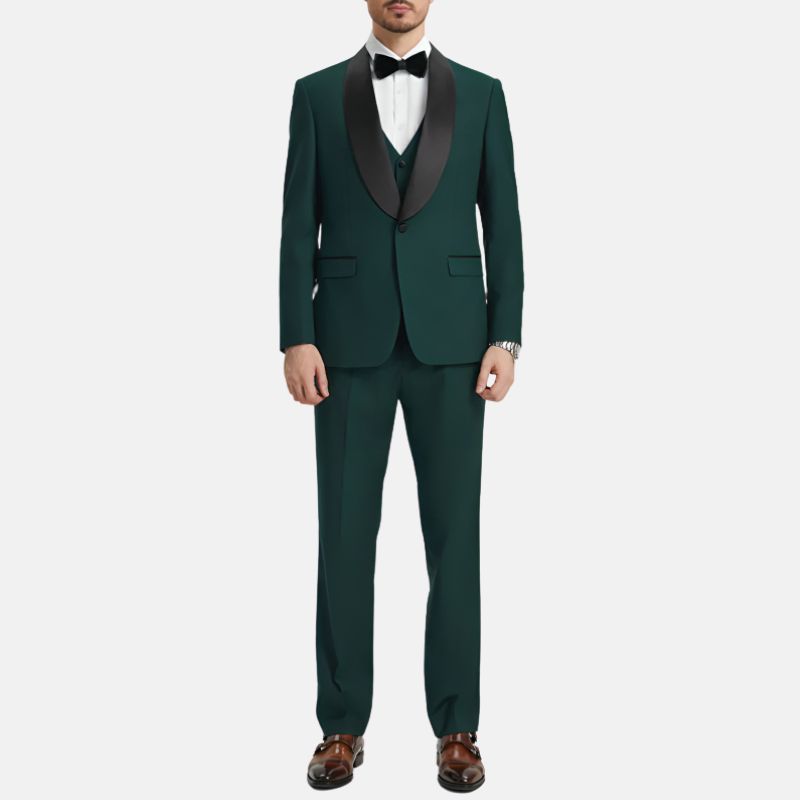 Mens Dark Green Suit