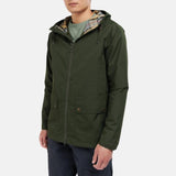 Mens Hooded Lightweight Green Parka Jacket