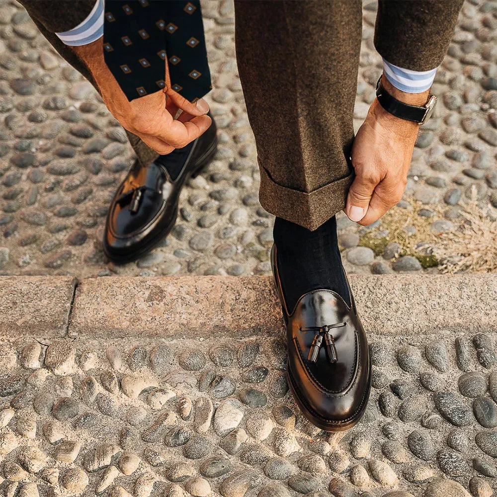 Leather Brown Tassel Loafer