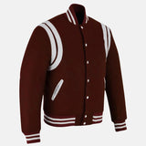 Maroon & White Letterman Jacket