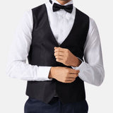 3 Piece Velvet Navy Blue Wedding Tuxedo Suit