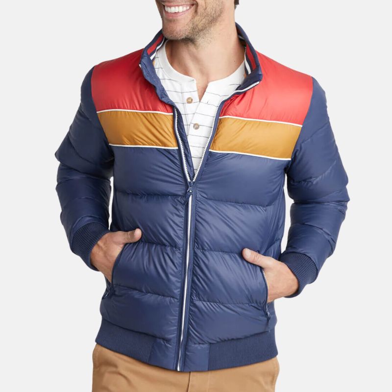 Mens Parachute Blue Puffer Jacket