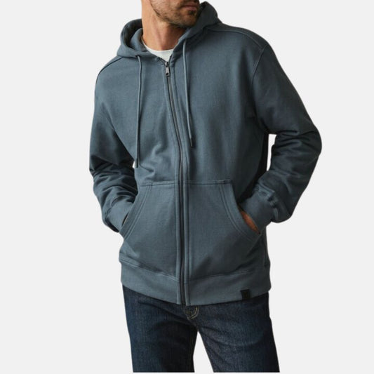 Mens Pigeon Blue Hoodie Jacket