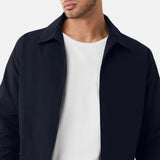 Mens Navy Blue Cotton Jacket