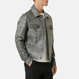 Grey Leather Jacket