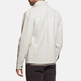 White Leather Jacket Mens