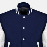 Mens Wool Navy Blue Varsity Jacket