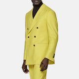 Men's Yellow 2-Piece Tuxedo Double Breasted Suit