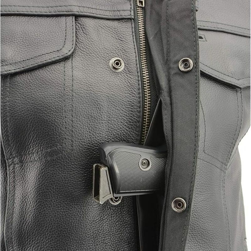 mens-leather-black-vest