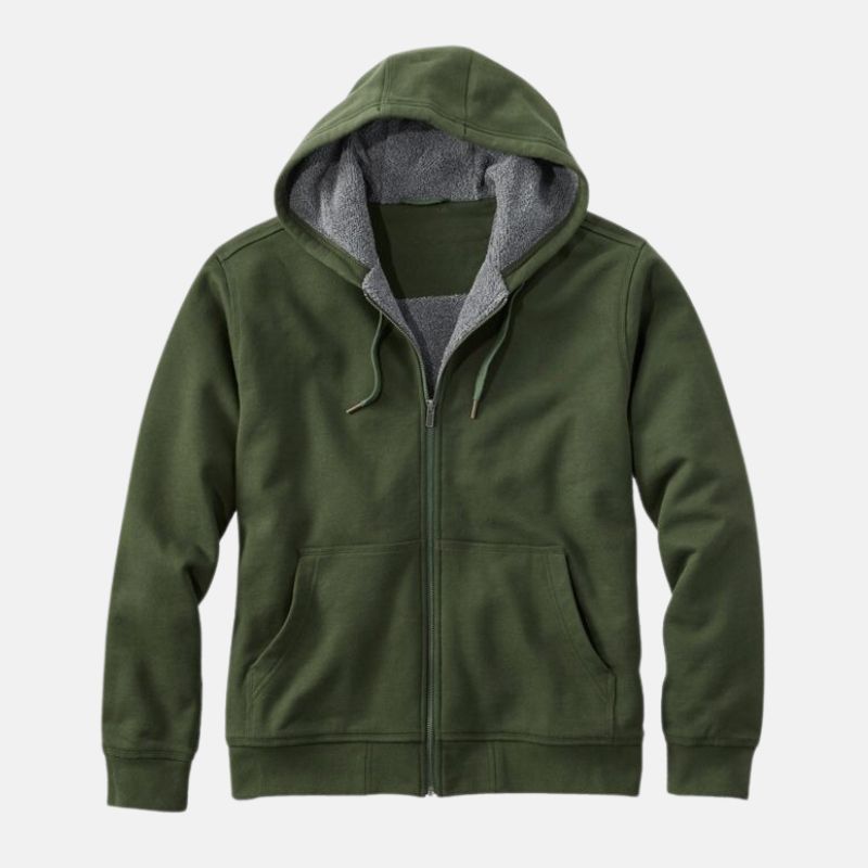 mens-army-green-zip-up-cotton-hoodie