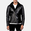 Men's Aviator Leather Black Biker Jacket