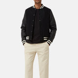 mens-black-bomber-jacket-with-leather-sleeves