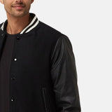 mens-black-bomber-jacket-with-leather