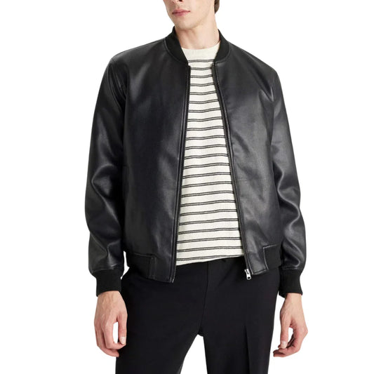 mens-black-bomber-leather-jacker