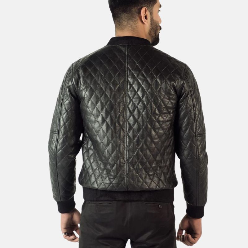 mens-black-daimond-leather-jacket