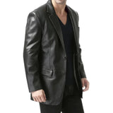 mens-black-leather-blazer