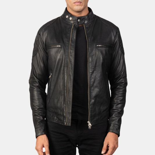 mens-black-leather-double-pockets-biker-jacket-mens