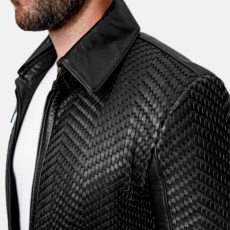 mens-black-snakeskin-jacket