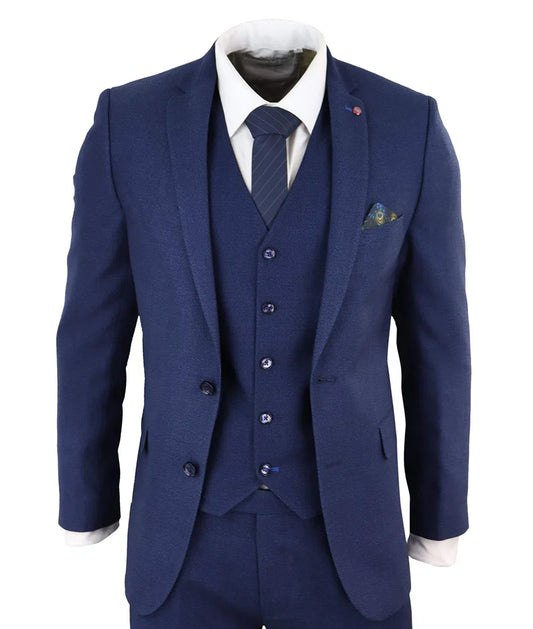 Mens Blue 3 Piece Suit