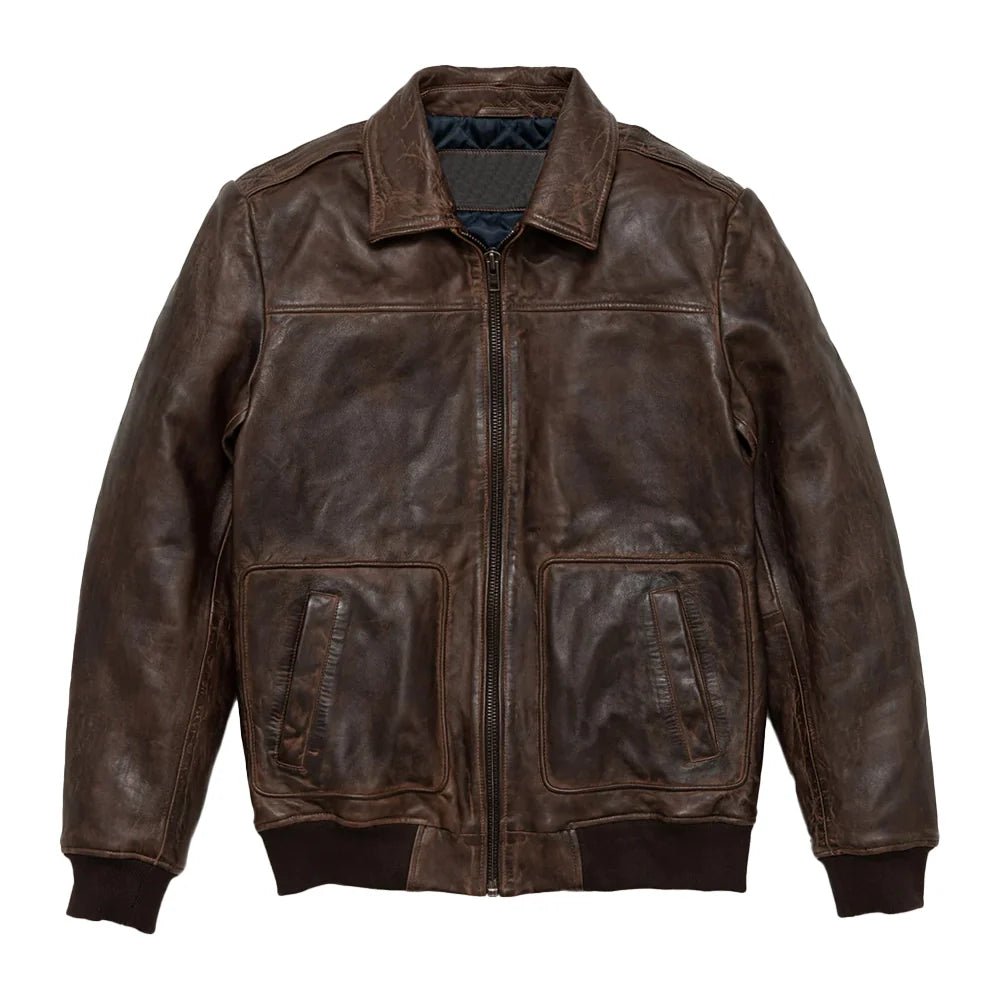 mens-brown-bomber-aviator-leather-jacket