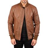 mens-classic-brown-leather-bomber-jacket