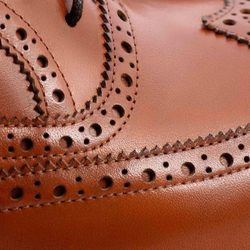 Brown Leather Oxford Brogue Shoes