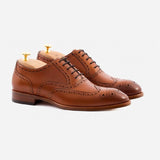 Men's Classic Lace up Wingtip Leather Oxford Brogue Shoes