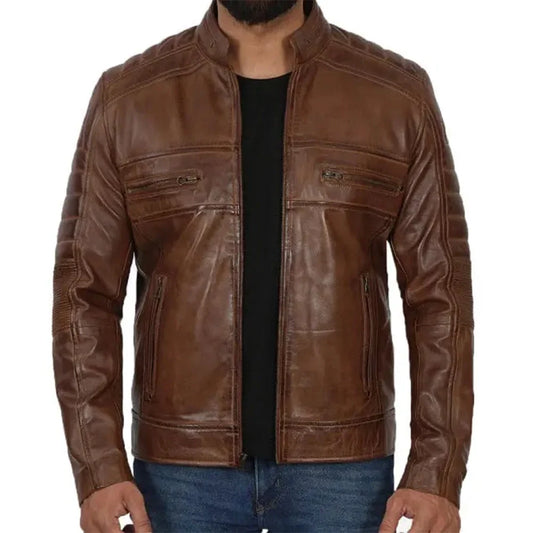 mens-coffee-brown-cafe-racer-leather-jacket-1