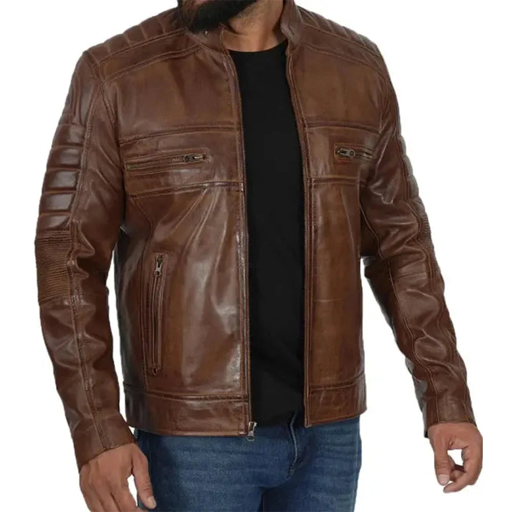 mens-coffee-brown-cafe-racer-leather-jacket-2