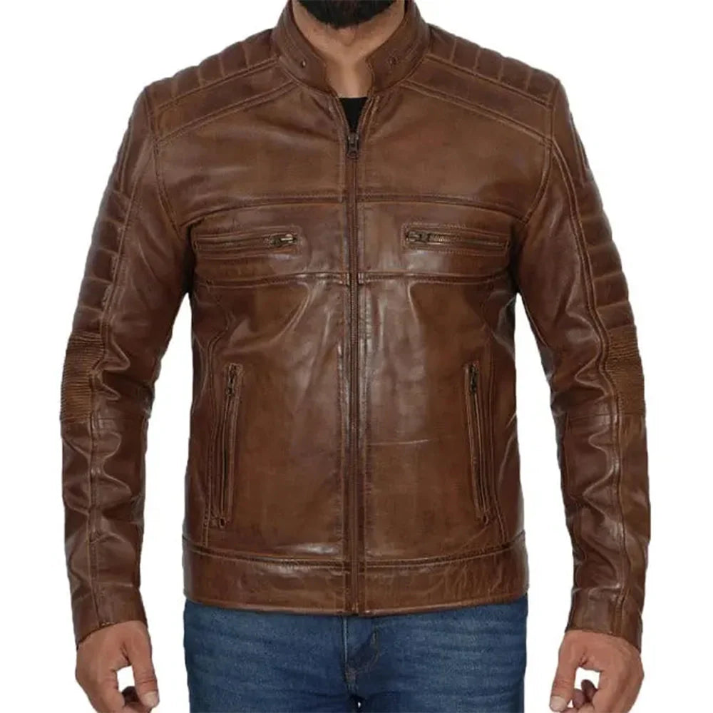 mens-coffee-brown-cafe-racer-leather-jacket-5