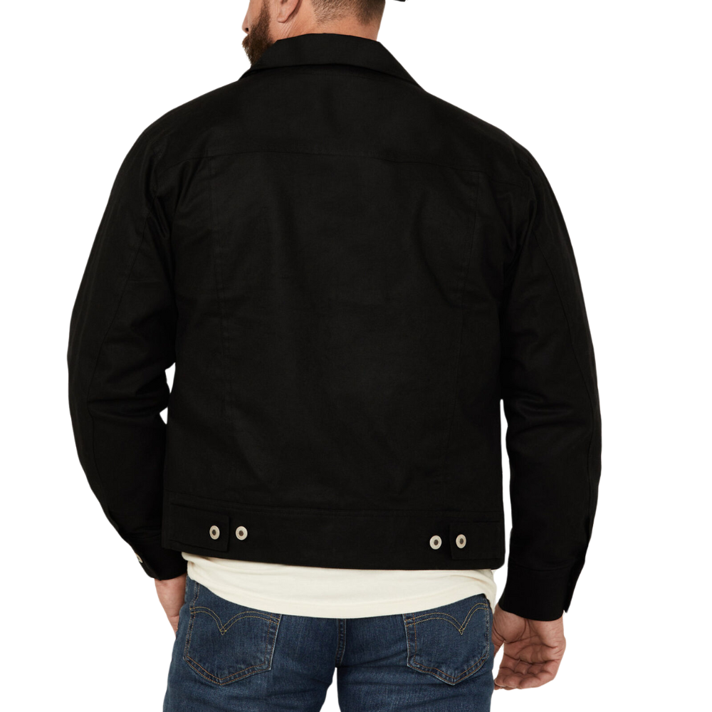 Men's Field Solid Black Waxed Canvas Jacket