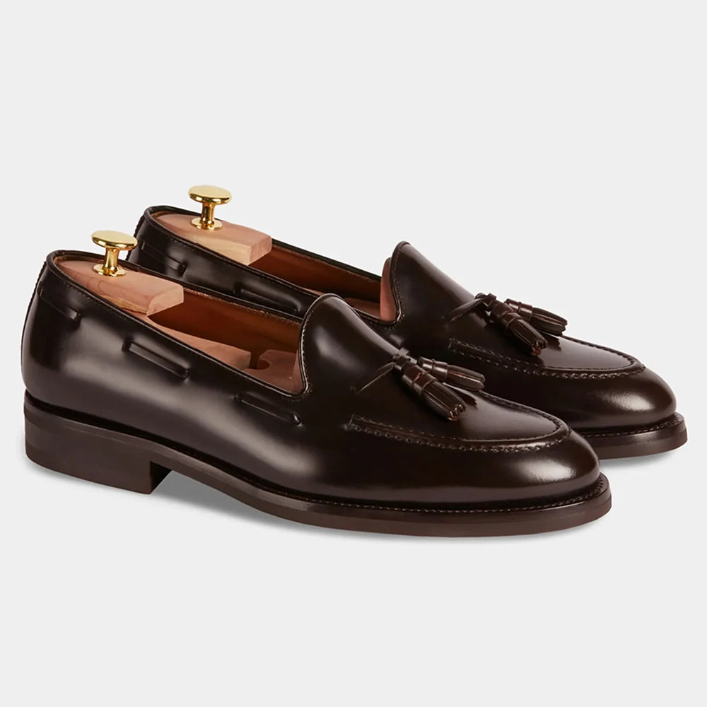 Leather Brown Tassel Loafer