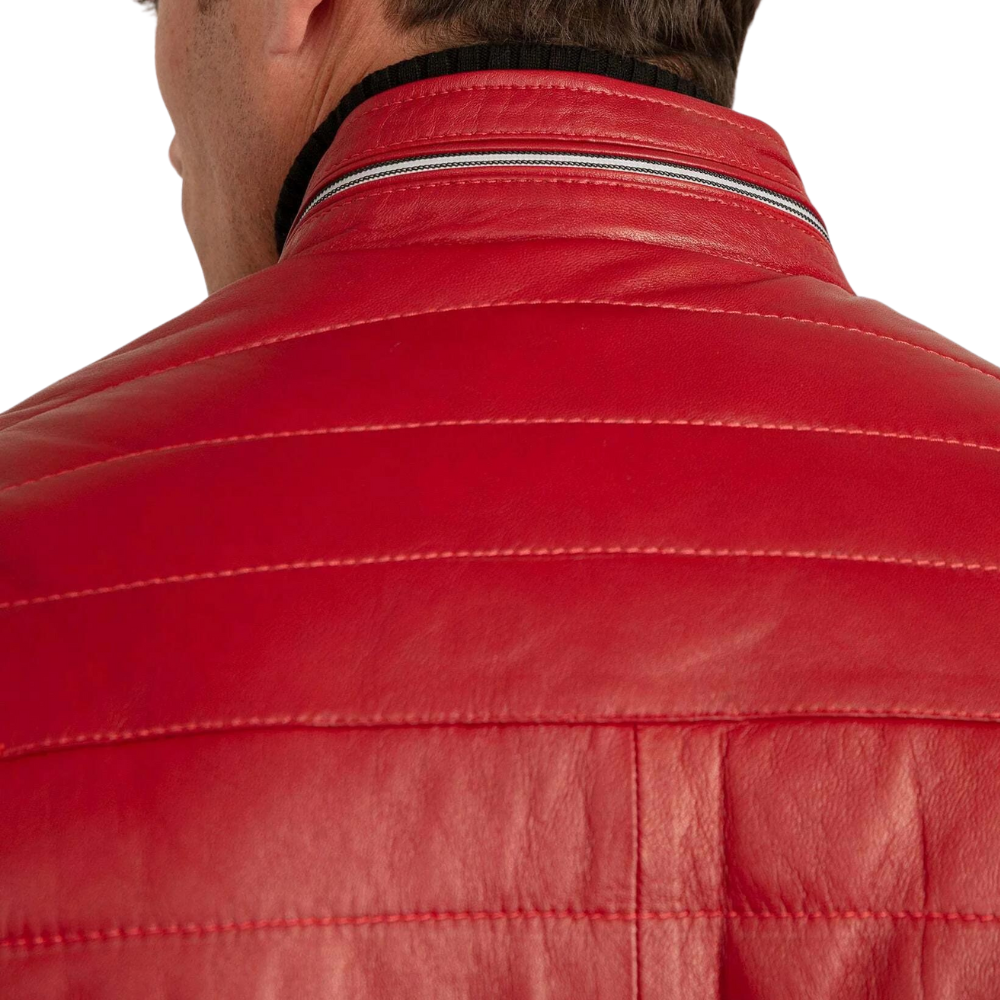 mens-red-puffer-style-leather-jacket