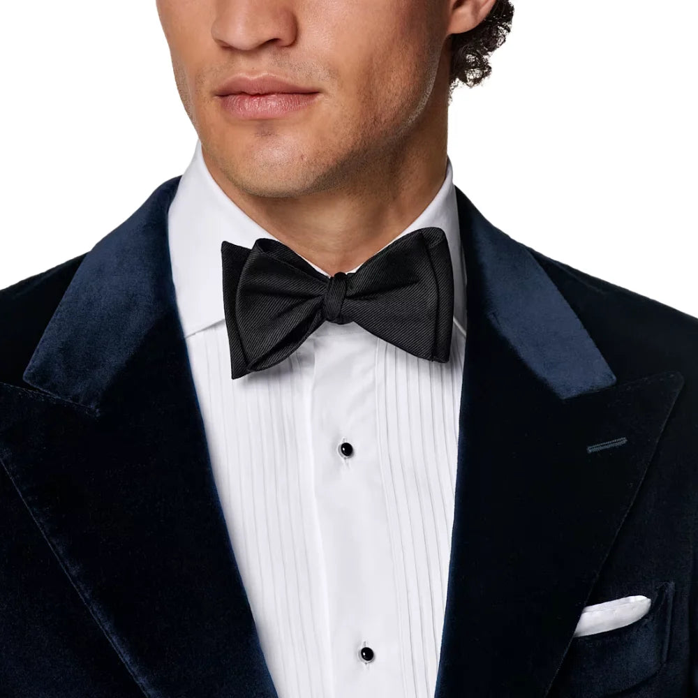 Mens Two Piece Navy Tailored Fit Dinner Jacket