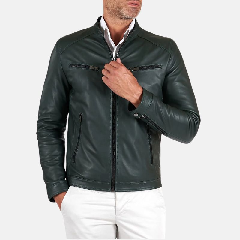 Leather Cafe Racer Jacket