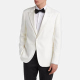 Mens White 2 Piece Peak Lapel Suit