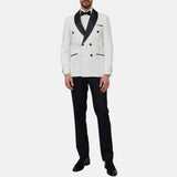 White Double Breasted 2 Piece Mens Tuxedo Dinner Suit