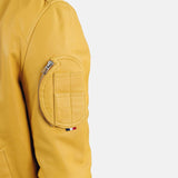 mens-yellow-bomber-pilot-leather-jacket