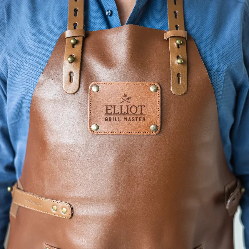 Personalized Genuine Leather Apron with Your Name on it