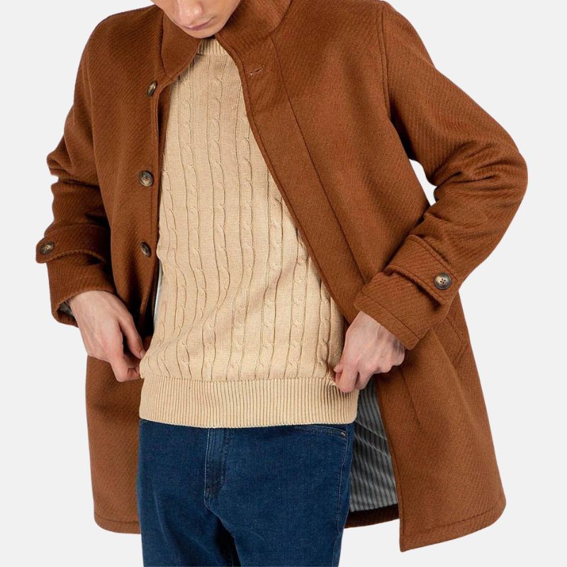 Trench Wool Coat Mens