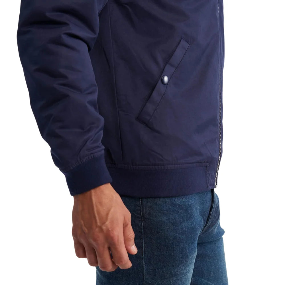 Lightweight Tailored Fit Mens Navy Blue Bomber Jacket