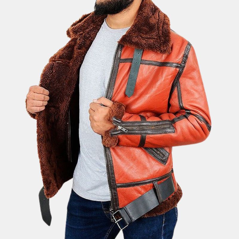 orange-leather-brown-shearling-aviator-jacket-for-mens