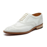 Lace-up White Oxford Shoes