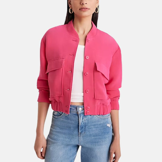 pink bomber jacket