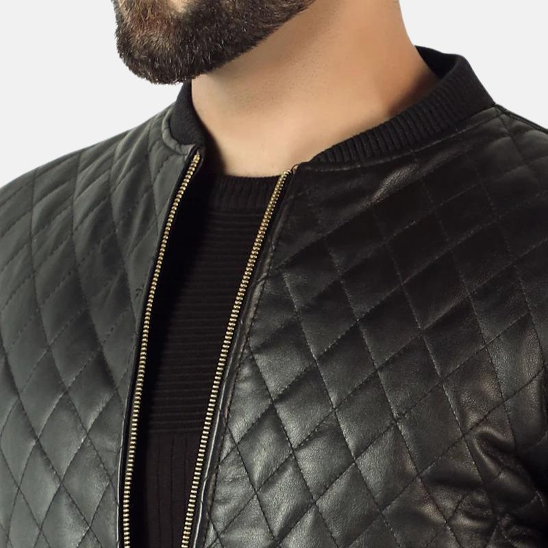 quilted-leather-mens-jacket-black