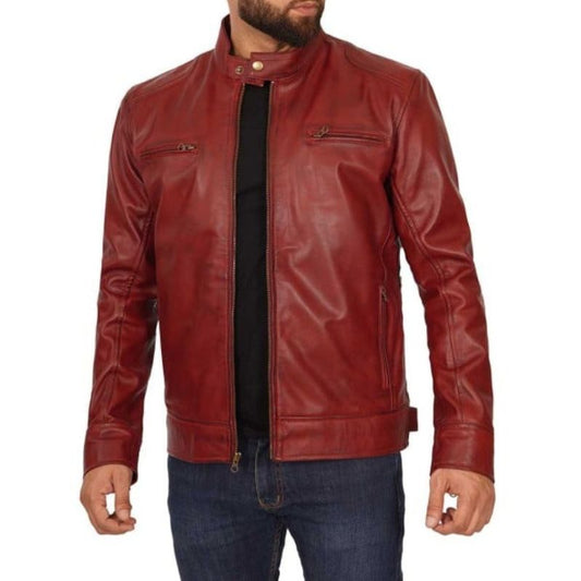 red-cafe-racer-leather-jacket