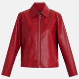 Red Leather Jacket Womens