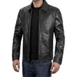 John Reeves Black Biker Leather Jacket