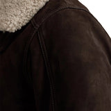 Men's Brown Shearling Sherpa Lined Leather Jacket