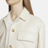 White Leather Jacket Womens